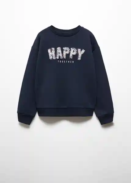 Sudadera Happy Niñas Navy Talla 6 Mango