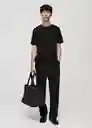 Camiseta Bellow Negro Talla XL Hombre Mango