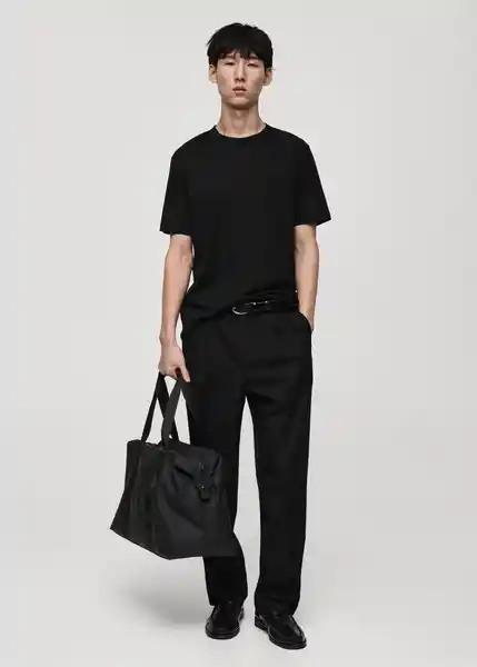 Camiseta Bellow Negro Talla XL Hombre Mango