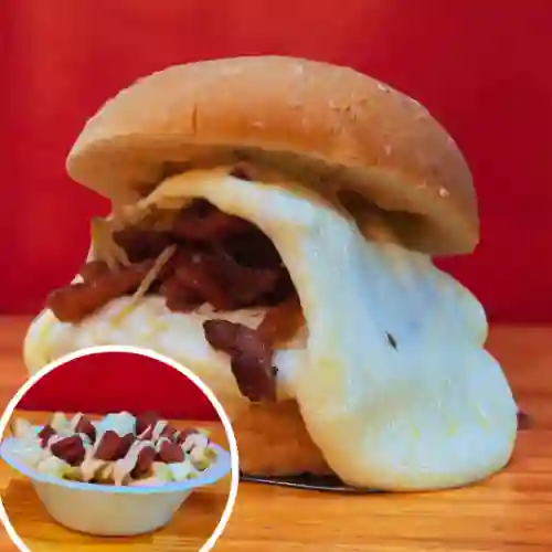 Combo Hamburguesa Queso Fundido