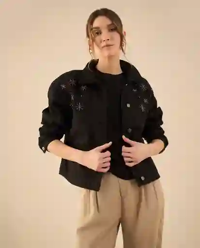Chaqueta Pozo Negro Ultraoscuro Talla S 422G021 Esprit