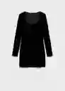 Vestido XVIcky Negro Talla S Mujer Mango