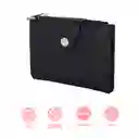 Monedero Textura Granulada Negro Miniso