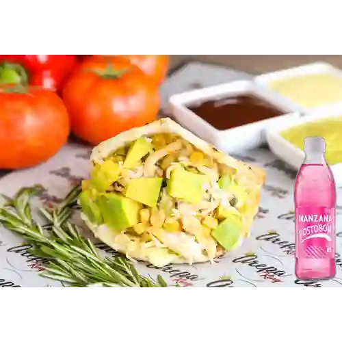 Combo Arepa Pepiada + Manzana 300 ml