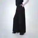 Pantalón Palazzo Pliegues y Bolsillos Negro 12 Fuera de Serie