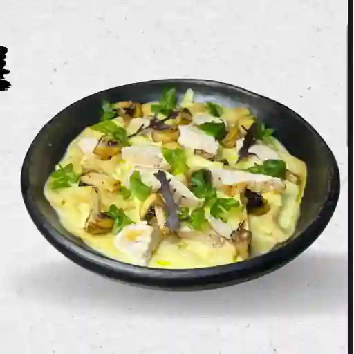 Crepe pollo campesino y champiñones