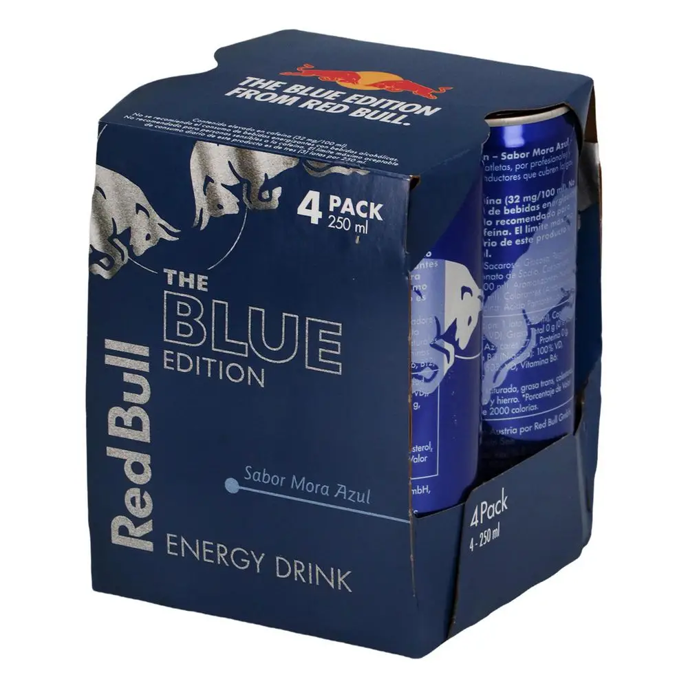 Red Bull Pack Bebida Energizante Blue Edition Mora Azul