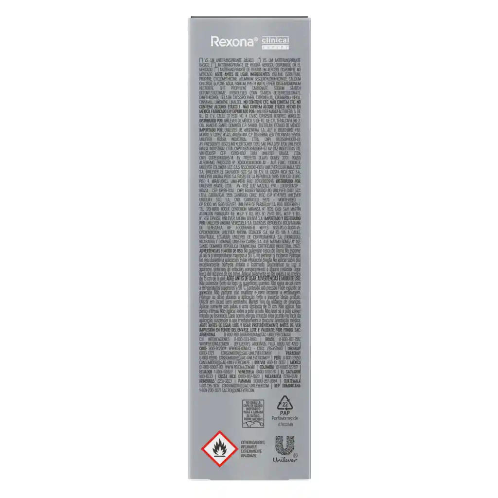 Desodorante Rexona Aerosol Men Clinical Expert x3und x273g