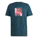 Adidas Camiseta Pr 2Tone Manga Corta Hombre Verde Talla L