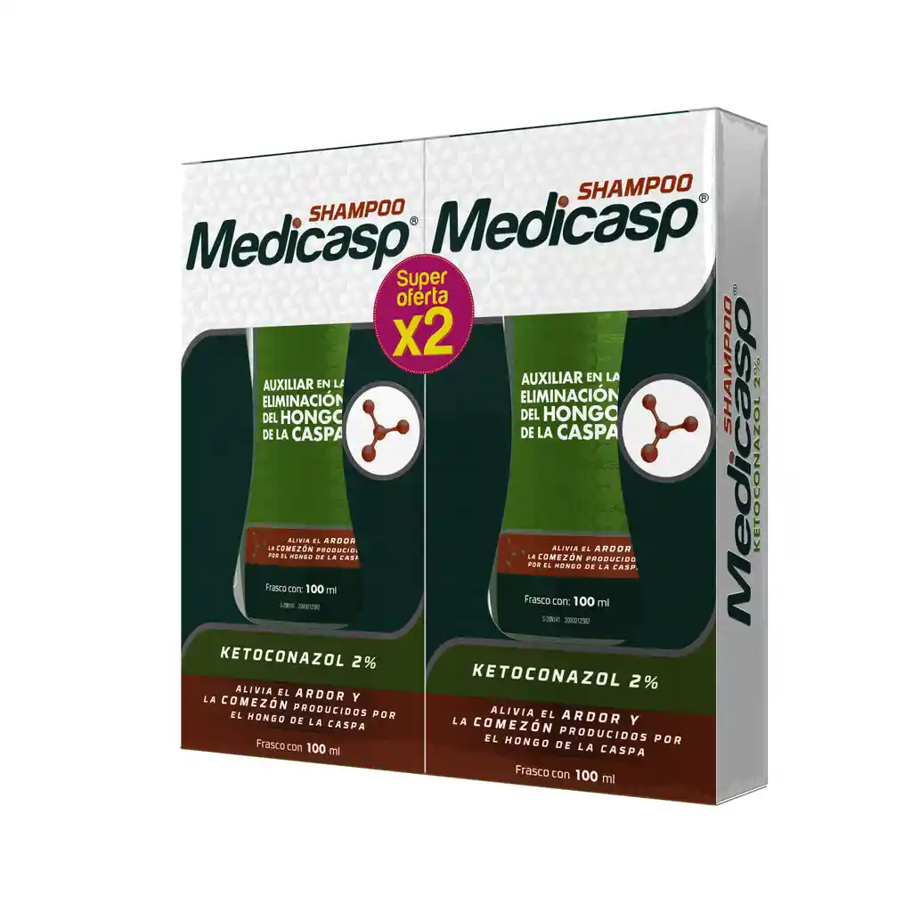Medicasp Shampoo Capilar Anticaspa Ketoconazol X 2 Unid