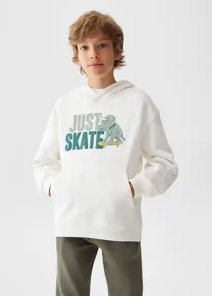 Sudadera Just Off White Talla 10 Niños Mango