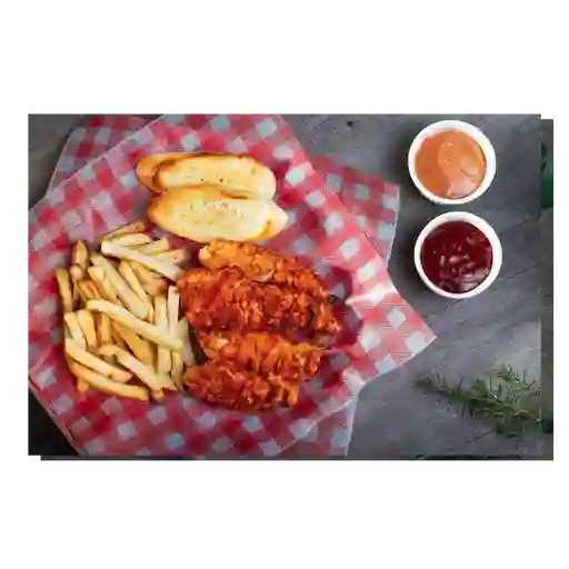 Dedos de pollo en combo x9