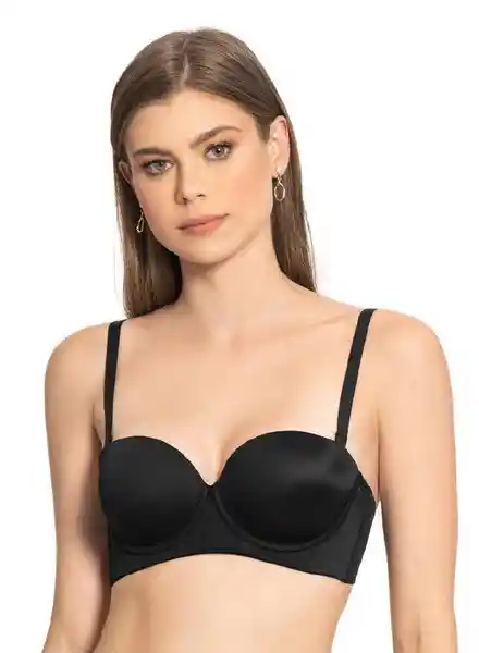 Cher France Brasier Straplles Microfibra Negro Talla 36