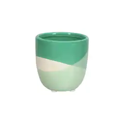 Maceta de Color en Cerámica Verde Casaideas