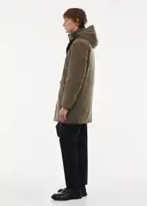 Abrigo Parka Space Khaki Talla L Hombre Mango
