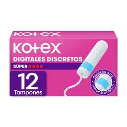 Tampón Digitales Kotex SÚper 12 Und