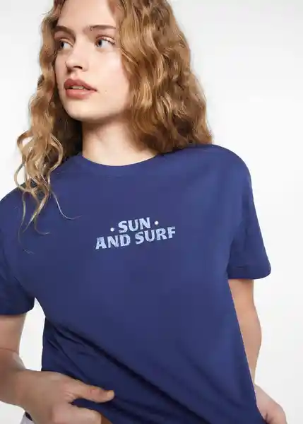 Camiseta Surf Azul Noche Talla 19 Niñas Mango