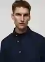 Camisa Oxford Navy Talla S Hombre Mango