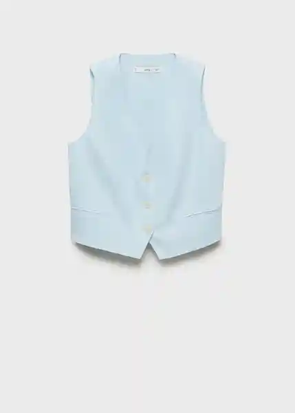 Chaleco Boreli Celeste Talla XS  Mujer Mango