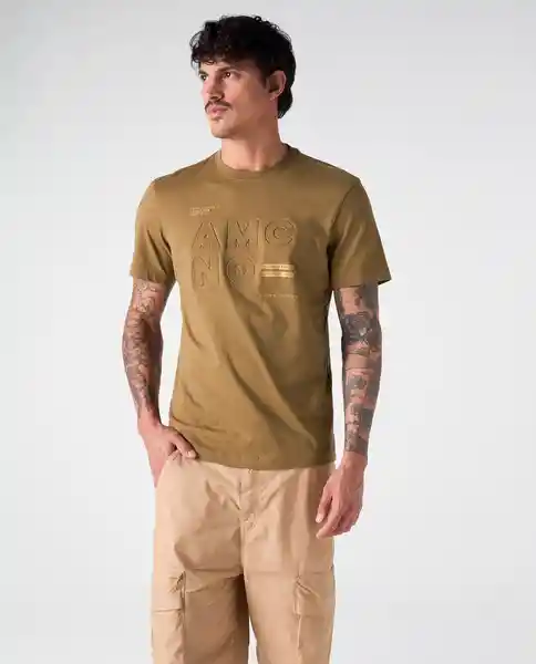 Camiseta Hombre Café Talla L 842G002_CAF180830 Americanino