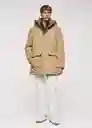 Chaqueta Parka Belmonte Camel Talla S Hombre Mango