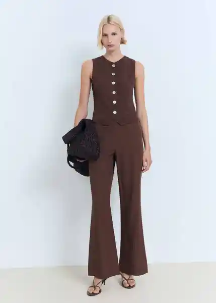 Top Nina-H Marrón Talla XL Mujer Mango