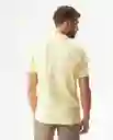 Camiseta Polo Muscle Masculino Amarillo Lavado Claro S Chevignon