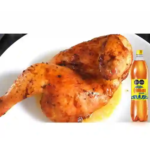 Medio Pollo Asado + Gaseosa Postobon 1,5