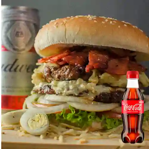 Hamburguesa Superespecial de Res +Cocacola Org 250ML