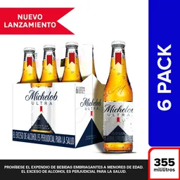 Cerveza Michelob Ultra - Botella 355ml x6