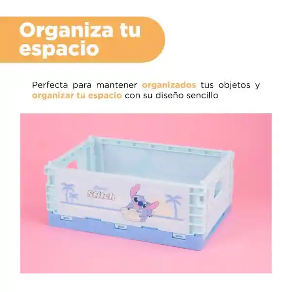 Organizador Plástico Plegable Serie Lilo & Stitch L Miniso