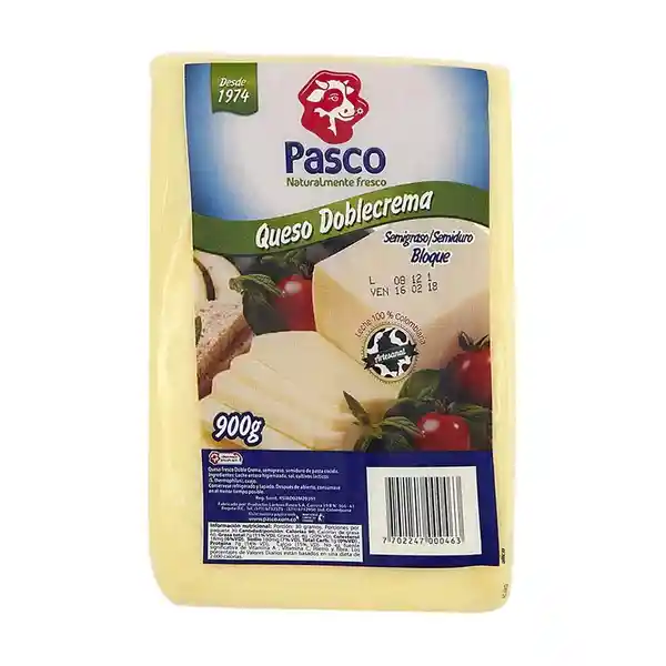 Queso Doble Crema Pasco