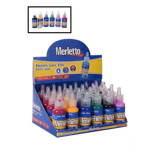 Merletto Pintura Tela Colores Básicos