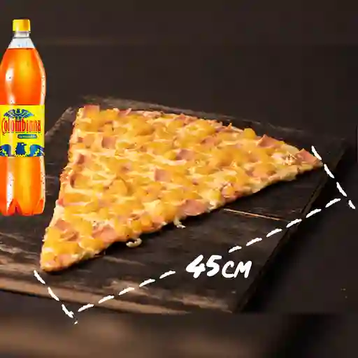 Combo pizza hawaina + colombiana 1.5 l