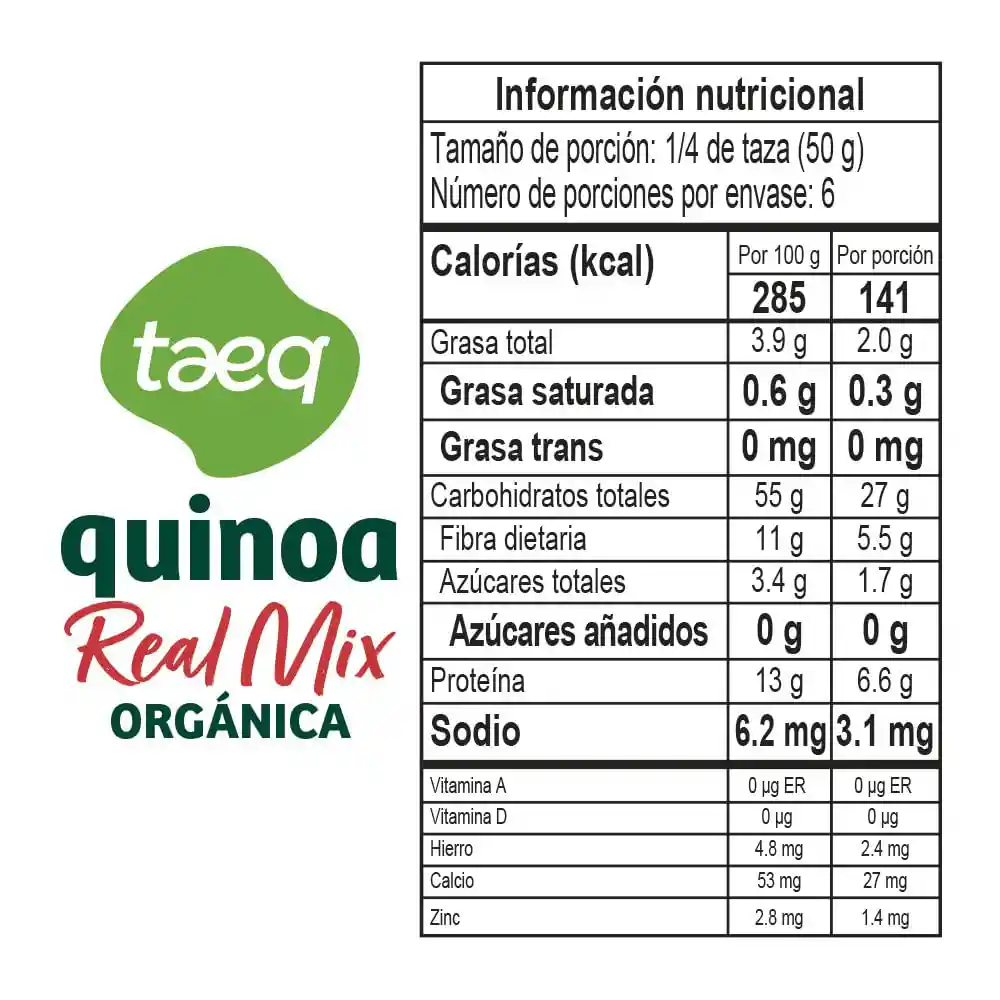 Taeq Mix de Quinoa Real Orgánica