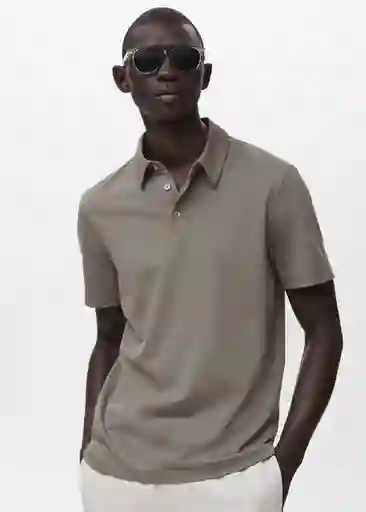 Camiseta Polo Ezequi Dark Caza Talla S Hombre Mango