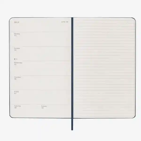 Moleskine Agenda Semanal Azul Grande Hc 2026