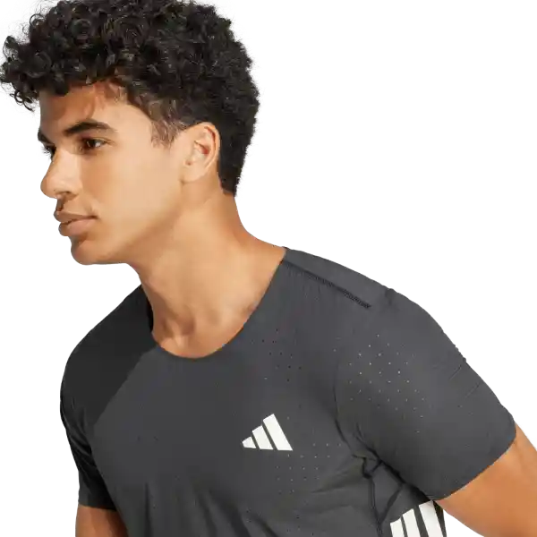 Adidas Camiseta Manga Corta Adizero M Correr Negro Talla XL