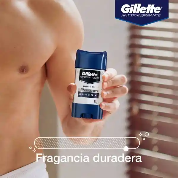 Desodorante Antitranspirante Hombre Gillette Specialized Gel Antibacterial 113 g Pack 2 Unidades