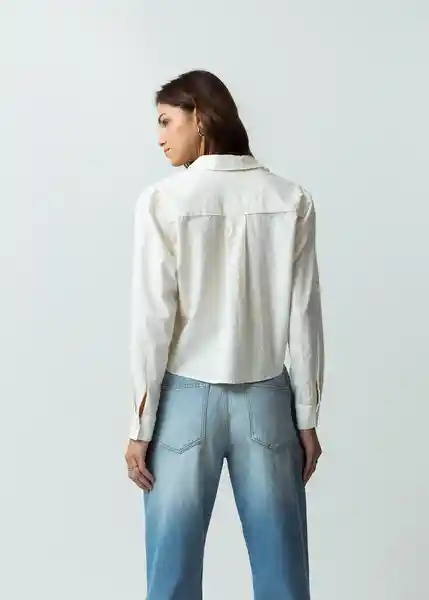 Camisa Pintis Mujer Amarillo Resplandor Claro Talla M Naf Naf