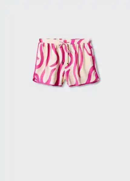 Short Limón Fucsia Talla S Mujer Mango