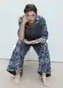 Pantalón Nemo Azul Talla S Mujer Mango