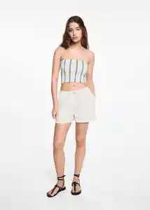 Top Shellt Off White Talla 19 Niñas Mango