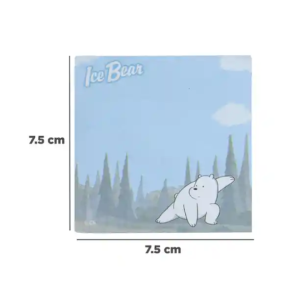 Postit 60 Hojas we Bare Bears Polar Miniso