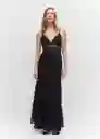 Vestido Elena Negro Talla M Mujer Mango