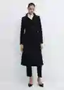 Abrigo Sirenita Negro Talla 26 Mujer Mango