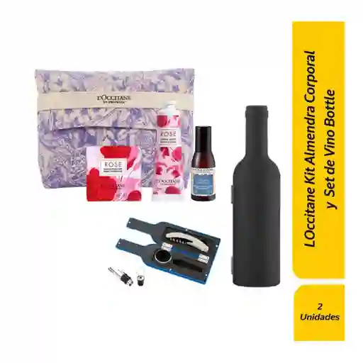 Combo L'Occitane Kit Rosa + Set Vino Bottle