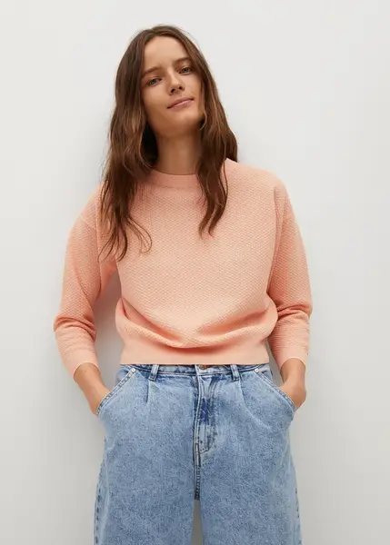Jersey Circle Peach Talla M Mujer Mango