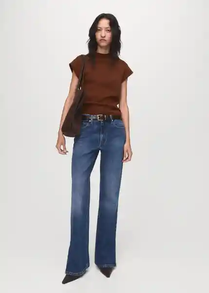 Saco Jersey Dumin Marron Talla S Mujer Mango