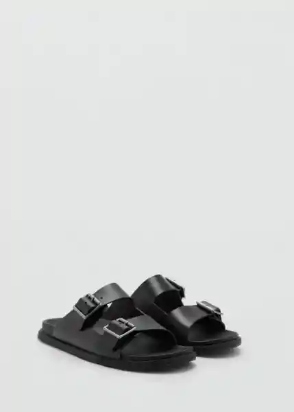 Sandalias Buckle Negro Talla 41 Hombre Mango